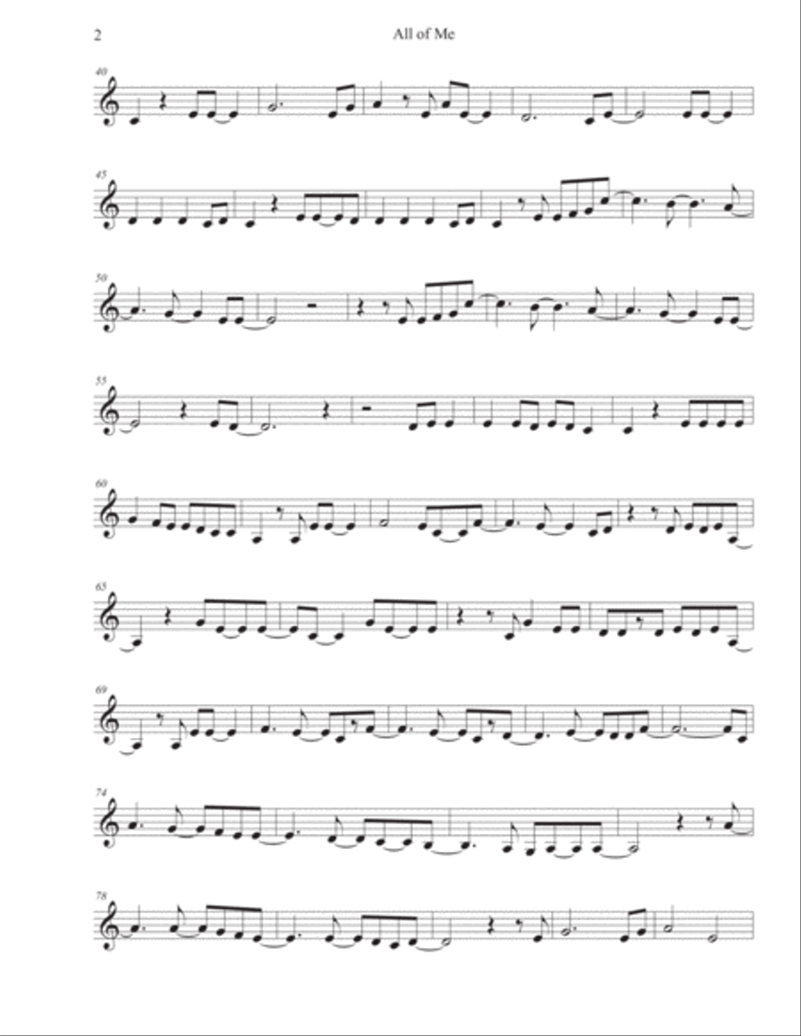 All Of Me All Of Me Trumpet Solo scores gallery preview page 2