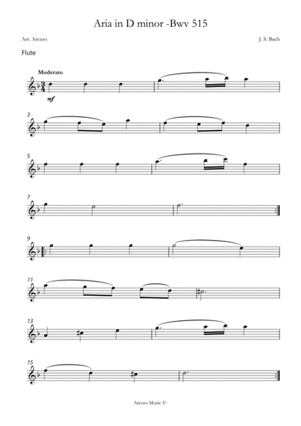 aria bwv 515 flute and basoon sheet music image number null