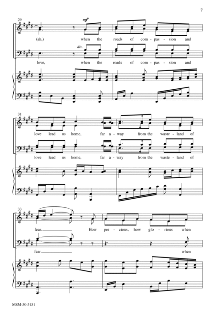 Song of Unity 4-Part scores gallery preview page 6