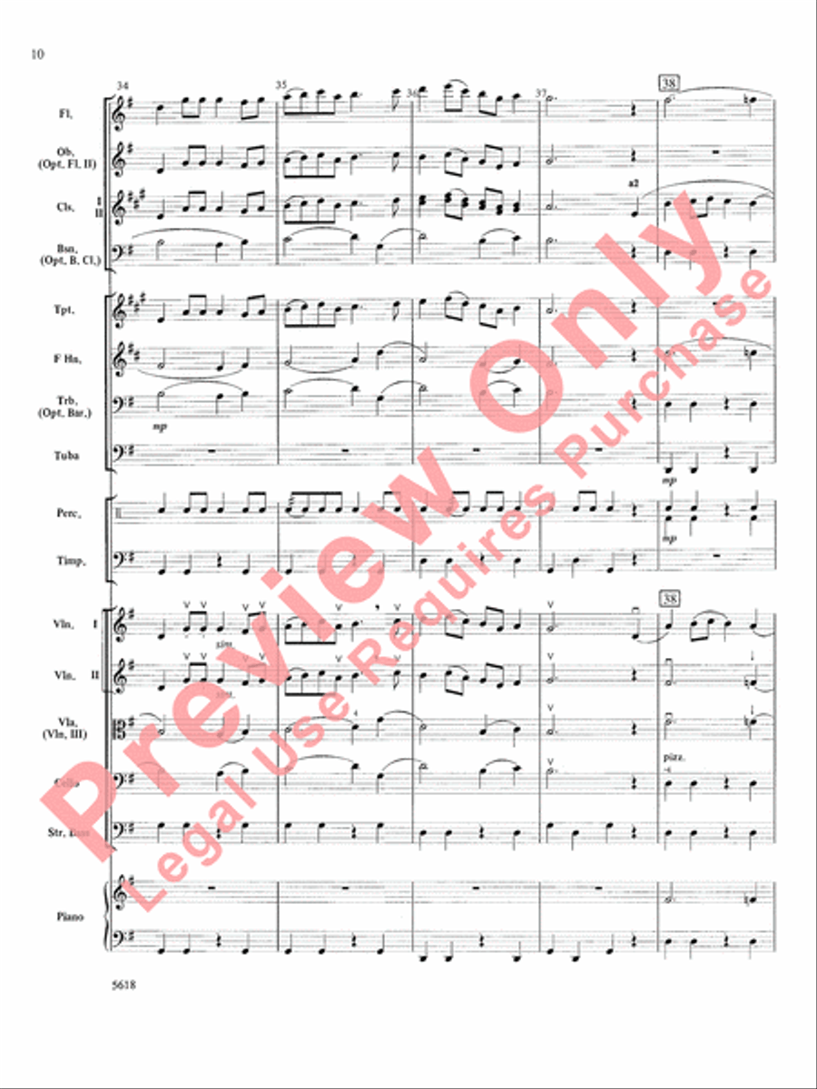 Santa at the Symphony (also playable by strings only) Full Orchestra scores gallery preview page 11