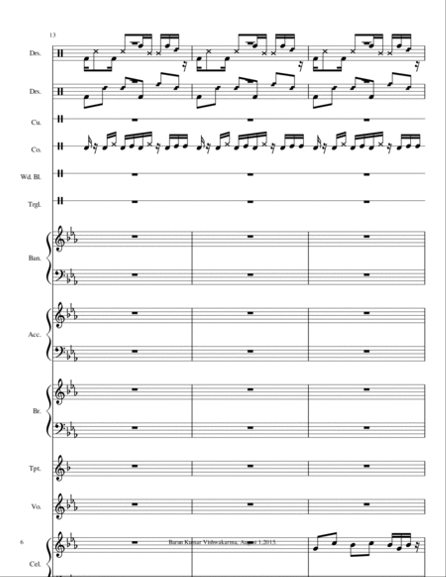 Barun1WaltzFilmDanceMusic Small Ensemble scores gallery preview page 6