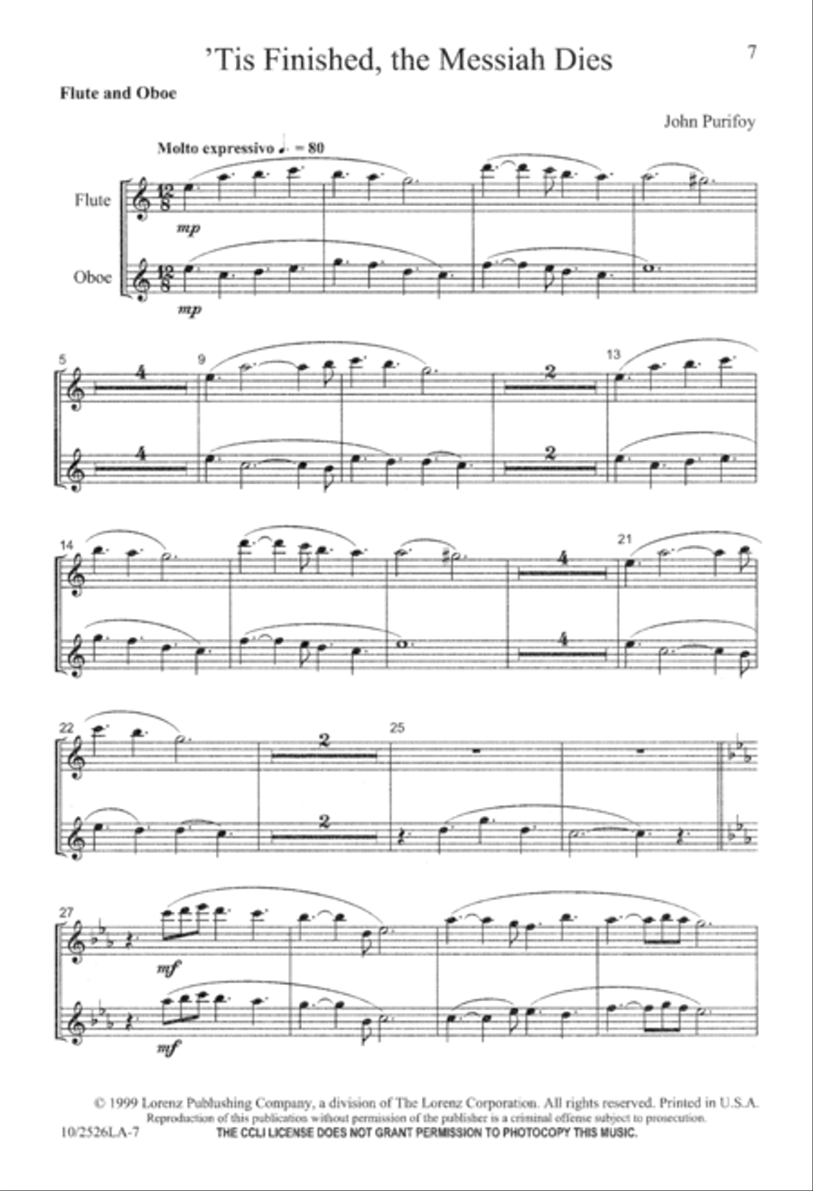 'Tis Finished, the Messiah Dies 3-Part scores gallery preview page 7