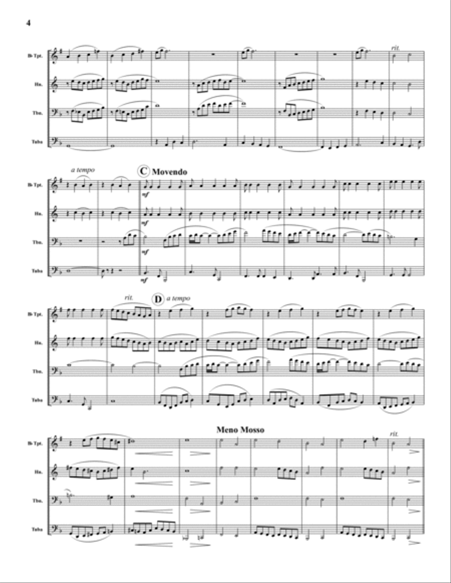 Suite in F Brass Quartet scores gallery preview page 4