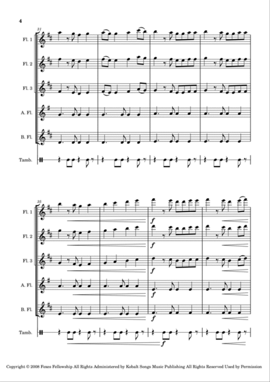 White Winter Hymnal White Winter Hymnal Woodwind Quintet scores gallery preview page 6
