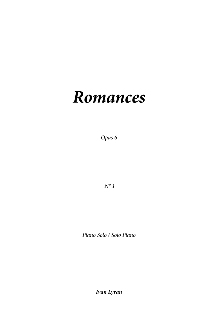 Romances Opus 6 n. 1 Piano Solo scores gallery preview page 1