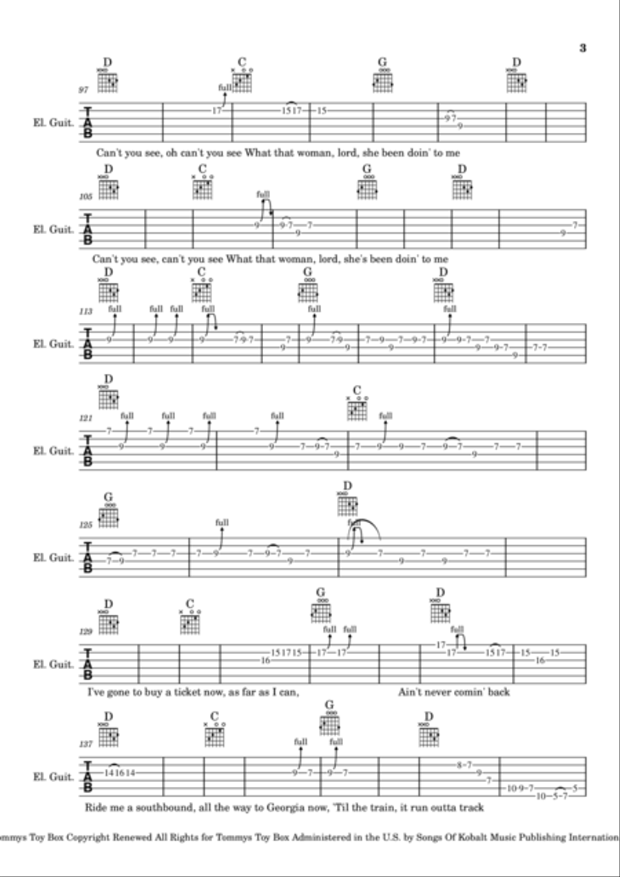 Can't You See Electric Guitar scores gallery preview page 3