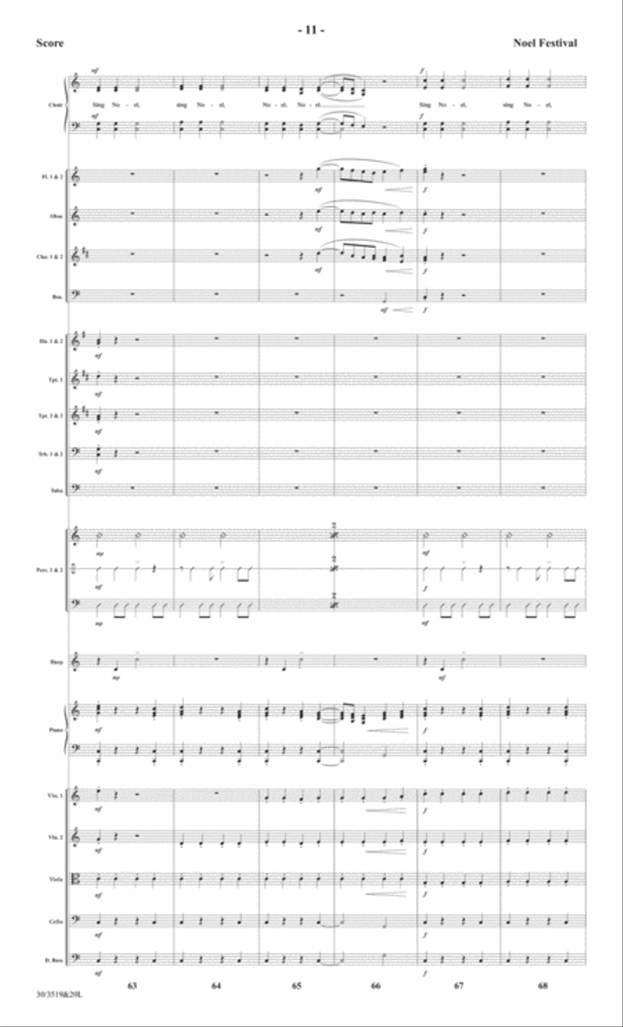 Noel Festival - Orchestral Score and CD with Printable Parts Choir scores gallery preview page 13
