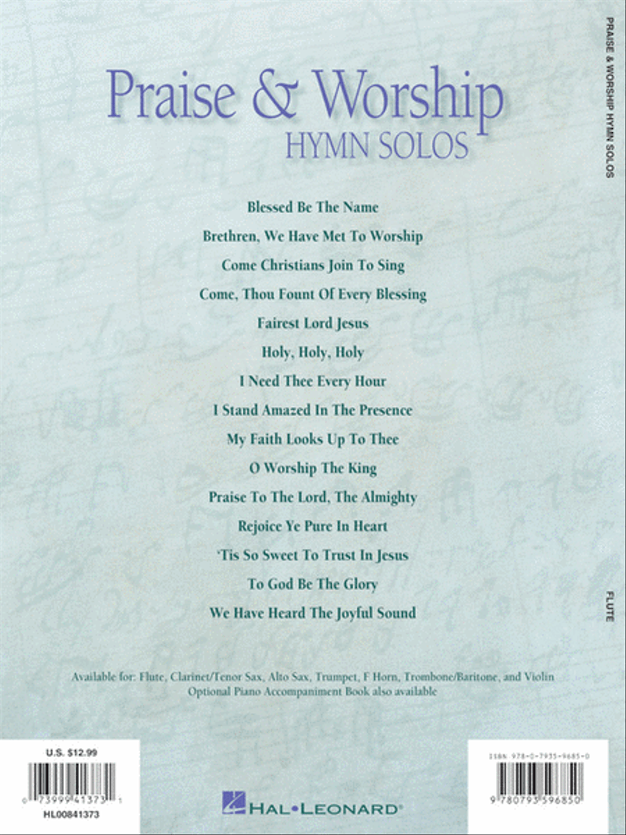 Praise & Worship Hymn Solos (Flute) Flute Solo scores gallery preview page 5