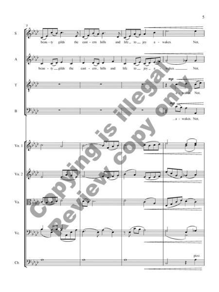 The King Shall Come When Morning Dawns (SATB Version String Orchestra Score)