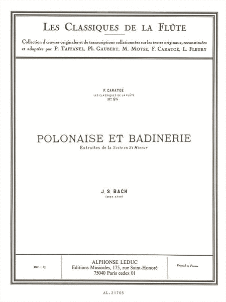 Polonaise Et Badinerie (flute And Piano)