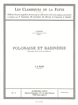 Book cover for Polonaise Et Badinerie (flute And Piano)
