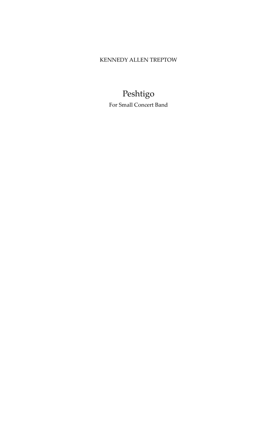 Peshtigo for Small Concert Band Concert Band scores gallery preview page 1