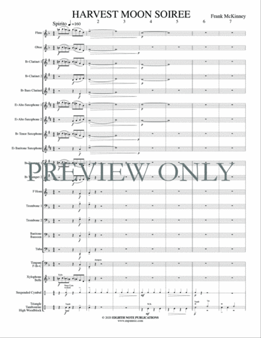 The Harvest Moon Soiree Concert Band scores gallery preview page 4