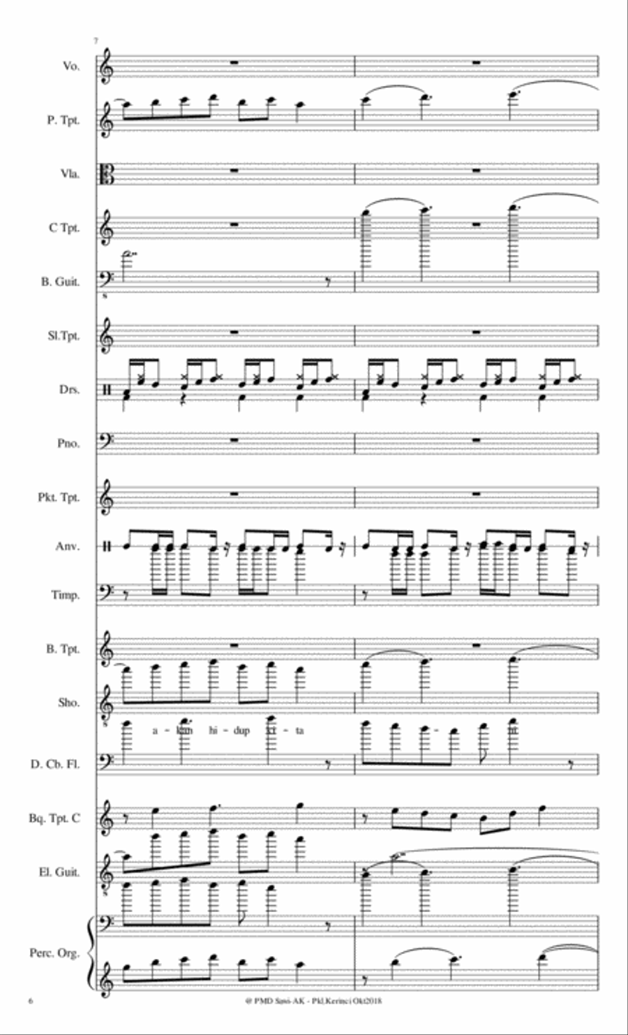 SAKURA (HIDUP INI AMAT INDAH) Large Ensemble scores gallery preview page 6