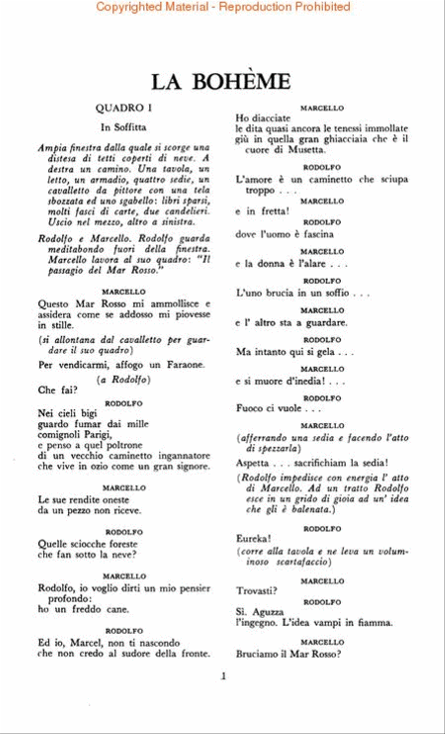 La Bohème Voice scores gallery preview page 2