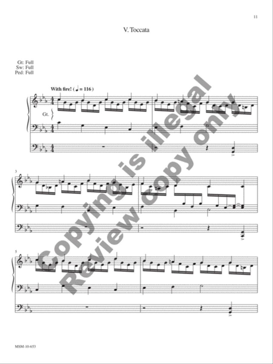 Partita on Built on the Rock Organ scores gallery preview page 5