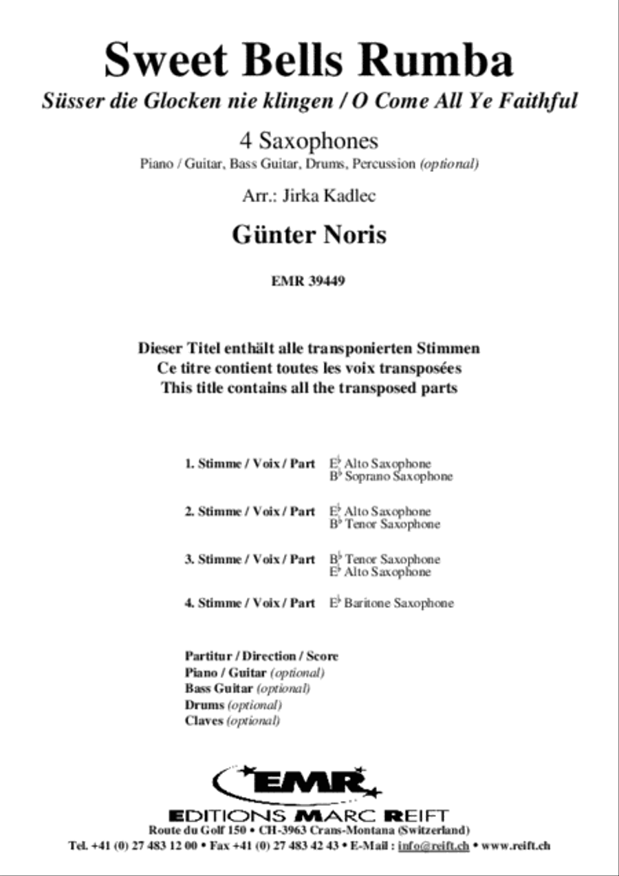 Sweet Bells Rumba Sweet Bells Rumba Saxophone Quartet scores gallery preview page 2