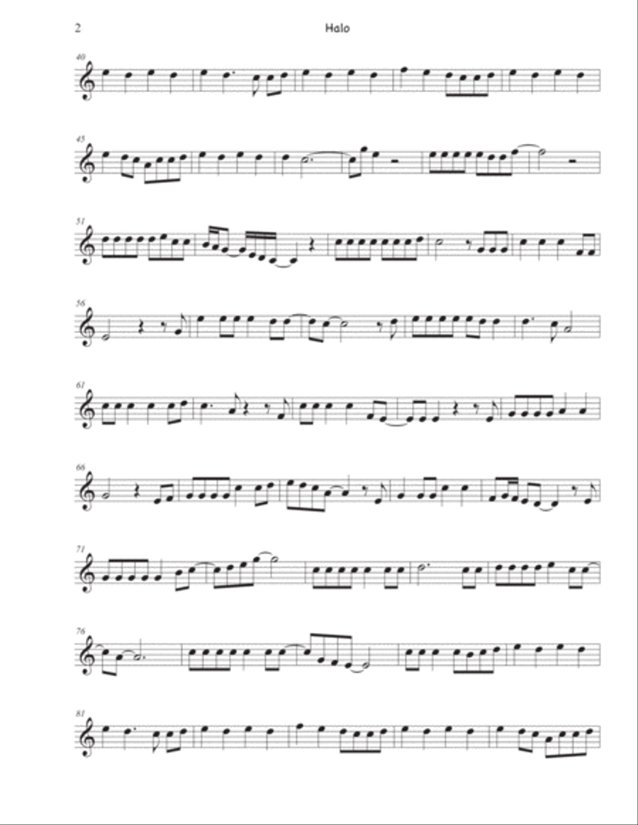 Halo Baritone Saxophone scores gallery preview page 2