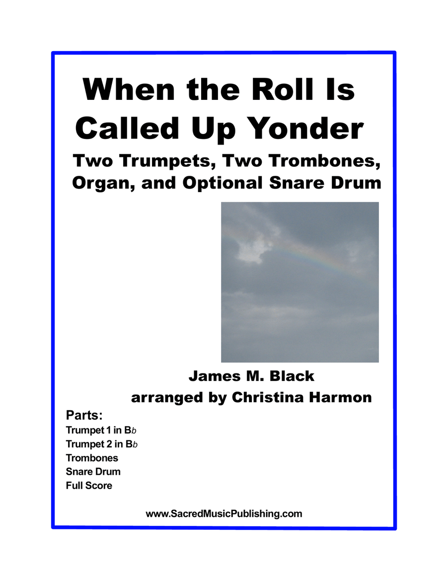 When the Roll Is Called Up Yonder – Brass Quartet and Keyboard Small Ensemble scores gallery preview page 1