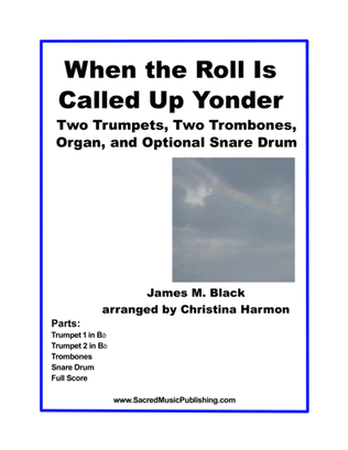 Book cover for When the Roll Is Called Up Yonder – Brass Quartet and Keyboard