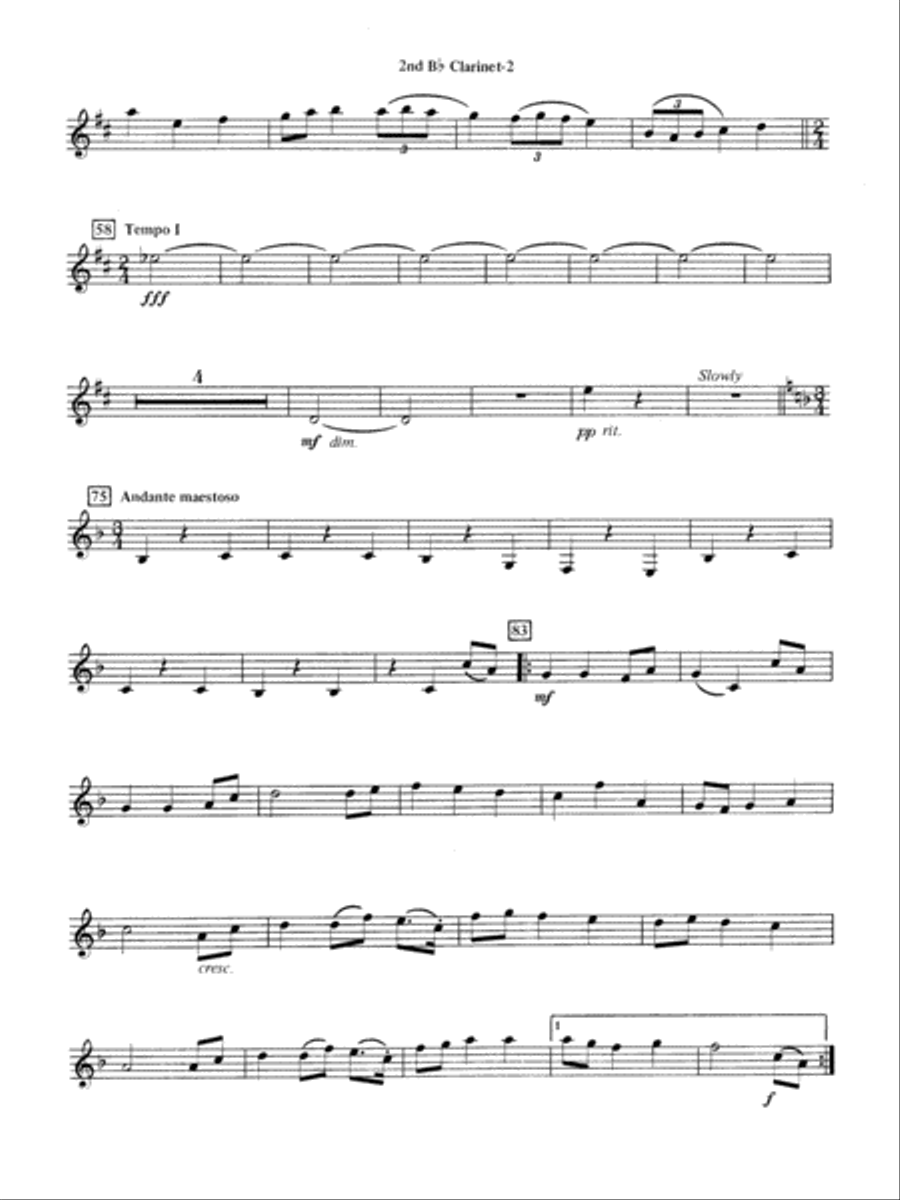 Jupiter (Bringer of Jollity): 2nd B-flat Clarinet Full Orchestra scores gallery preview page 2