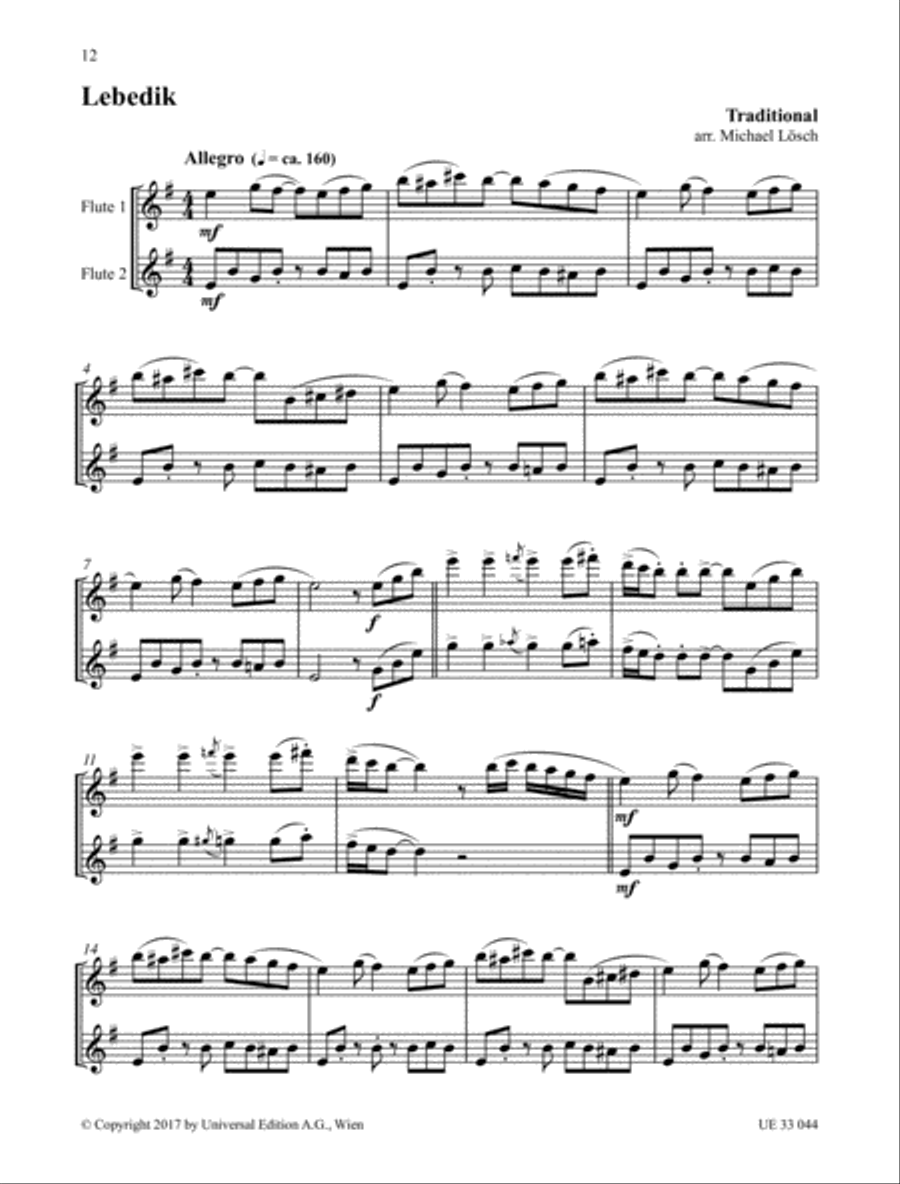 Klezmer Flute Duets Flute Duet scores gallery preview page 6
