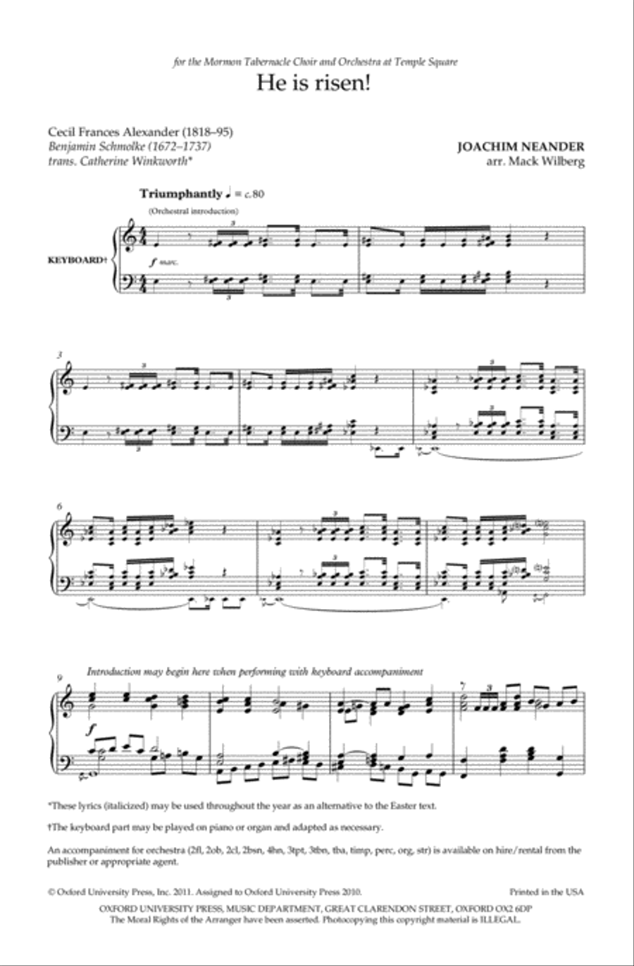 He is risen! 4-Part scores gallery preview page 2