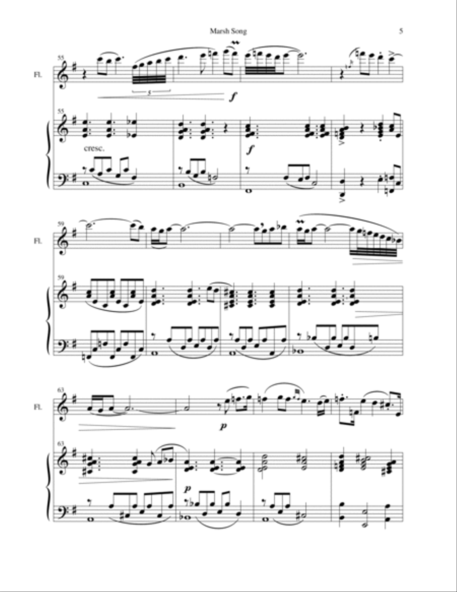 Marsh Song Woodwind Duet scores gallery preview page 5