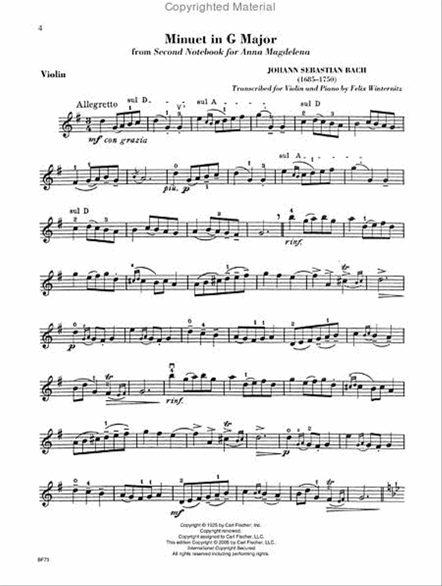 Repertoire Classics for Violin Violin Solo scores gallery preview page 2