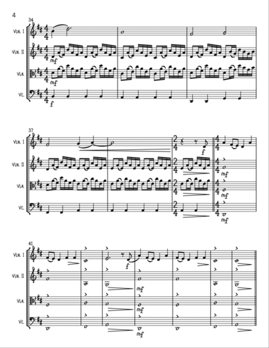 I Will Wait String Trio scores gallery preview page 4