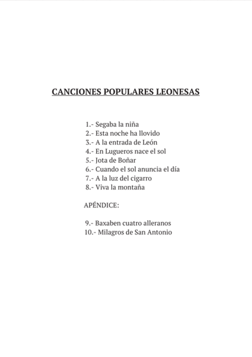 Canciones Populares Leonesas image number null