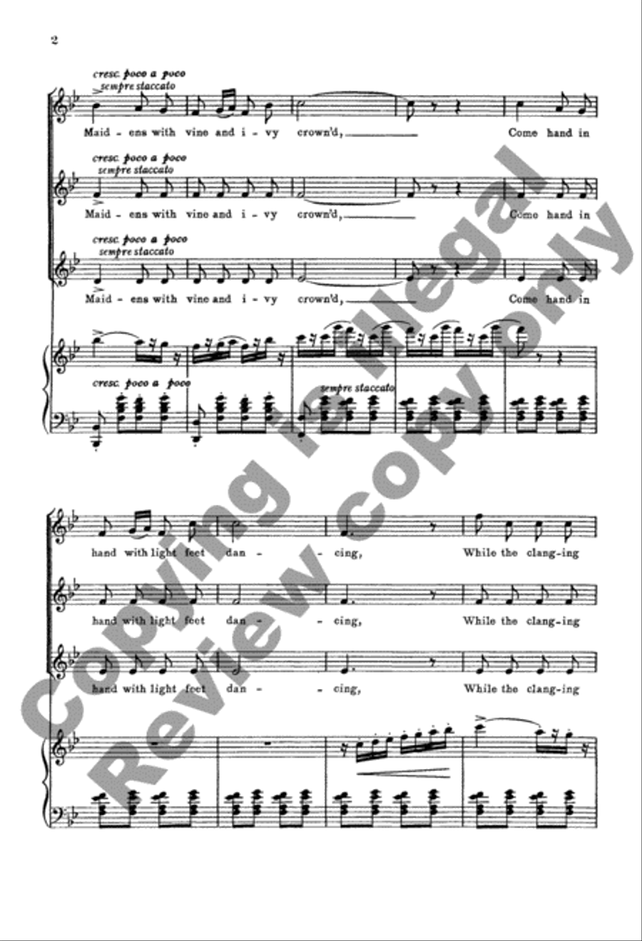 Philemon et Baucis: Bacchantes Chorus SSA scores gallery preview page 4