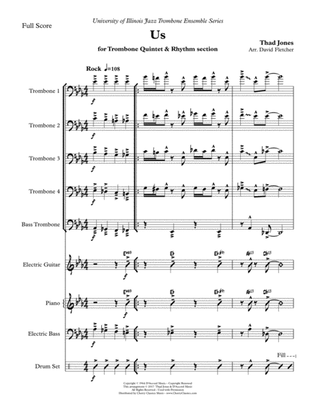 "Us" for Jazz Trombone Quintet & Rhythm Section