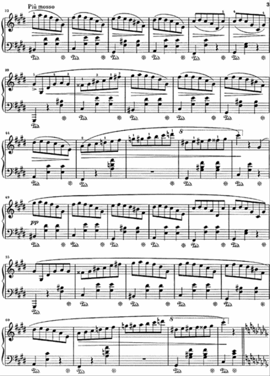 Waltz in C Sharp minor Op. 64 Piano Solo scores gallery preview page 3