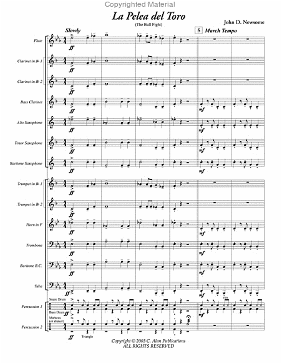 La Pelea del Toro La Pelea del Toro Concert Band scores gallery preview page 2
