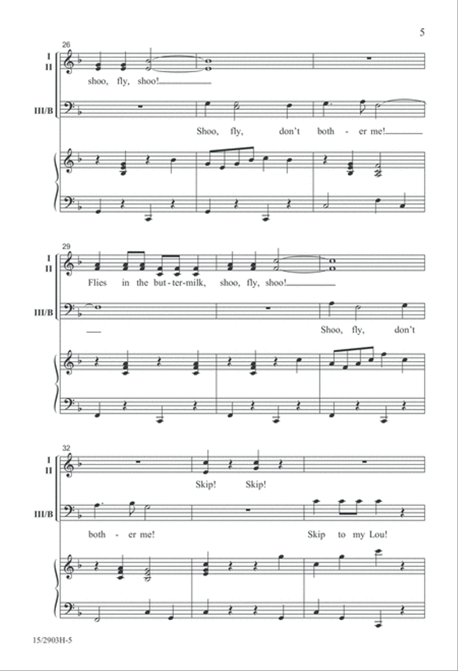 Skip! Skip! Shoo, Fly, Shoo! 3-Part scores gallery preview page 6