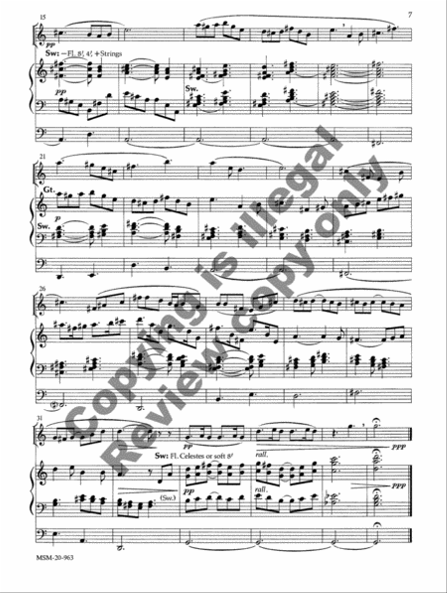 Three Sketches for Flute and Organ Flute scores gallery preview page 11