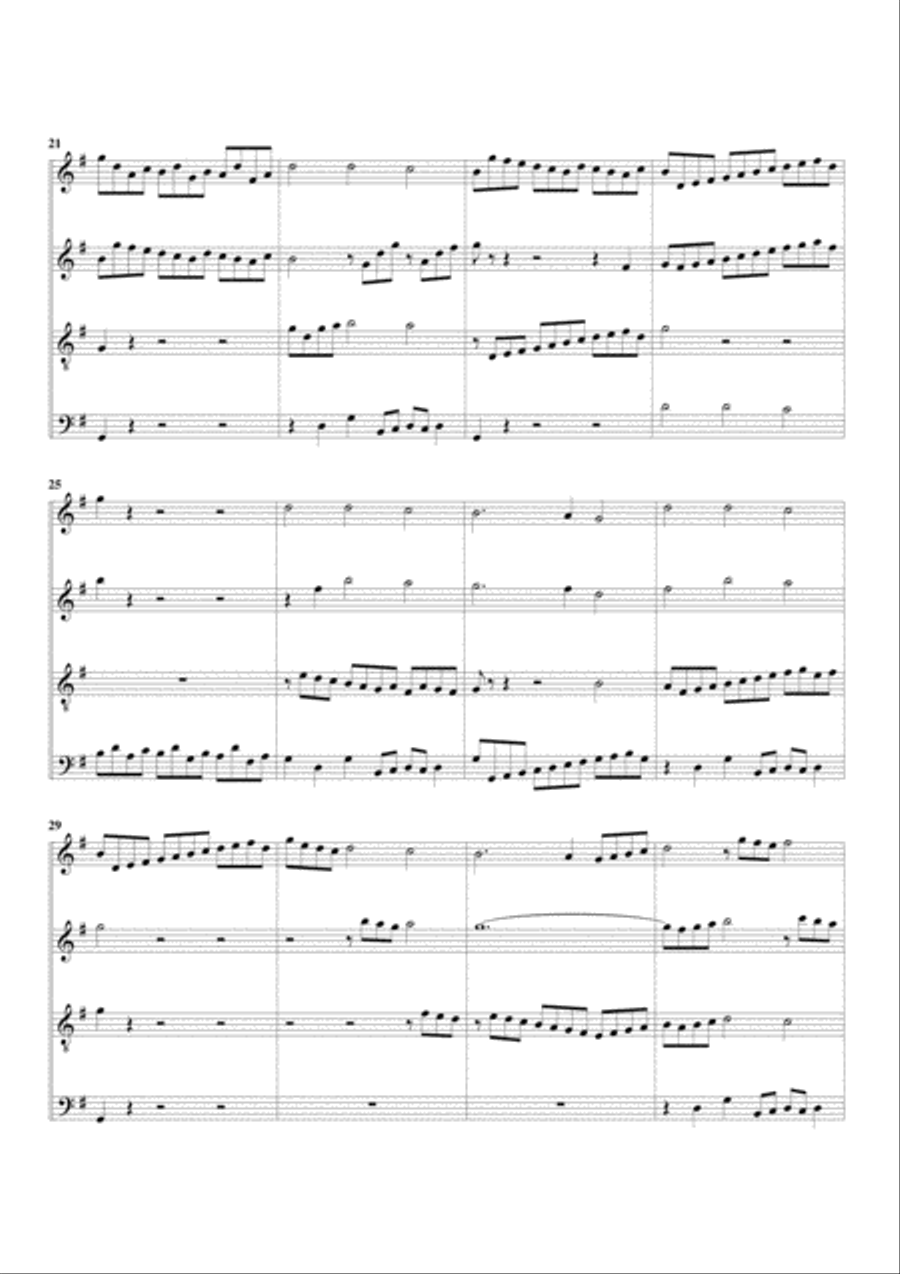 In dir ist Freude, BWV 615 from Orgelbuechlein (arrangement for 4 recorders) Recorder scores gallery preview page 3