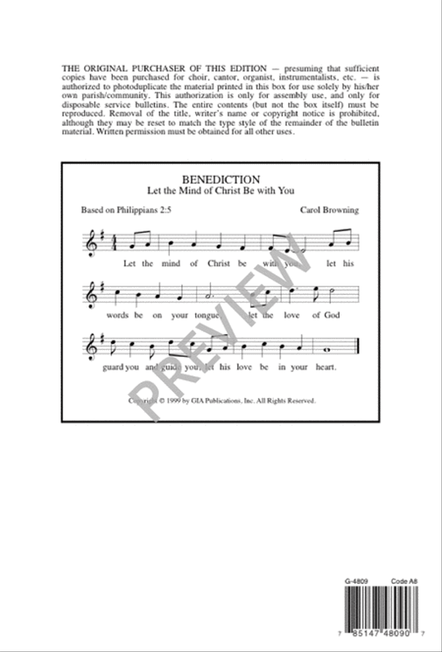 Benediction Benediction 4-Part scores gallery preview page 8