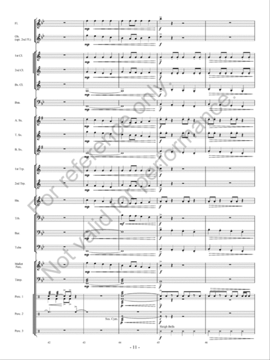Santa's Wild Ride Concert Band scores gallery preview page 12