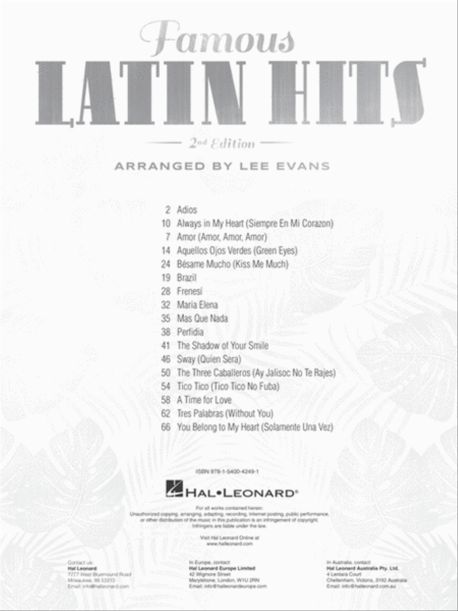 Famous Latin Hits - 2nd Edition