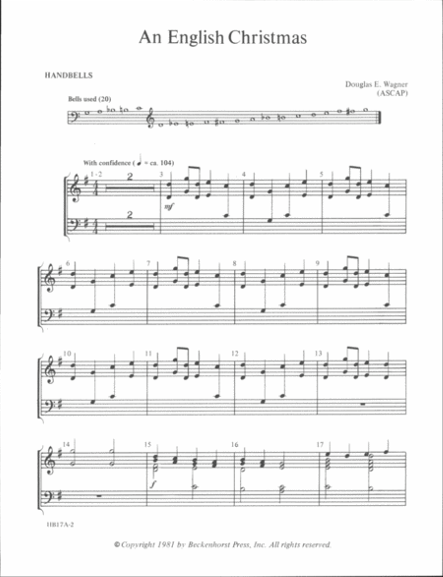 An English Christmas - 2 octaves - handbell part 2-Octaves scores gallery preview page 2