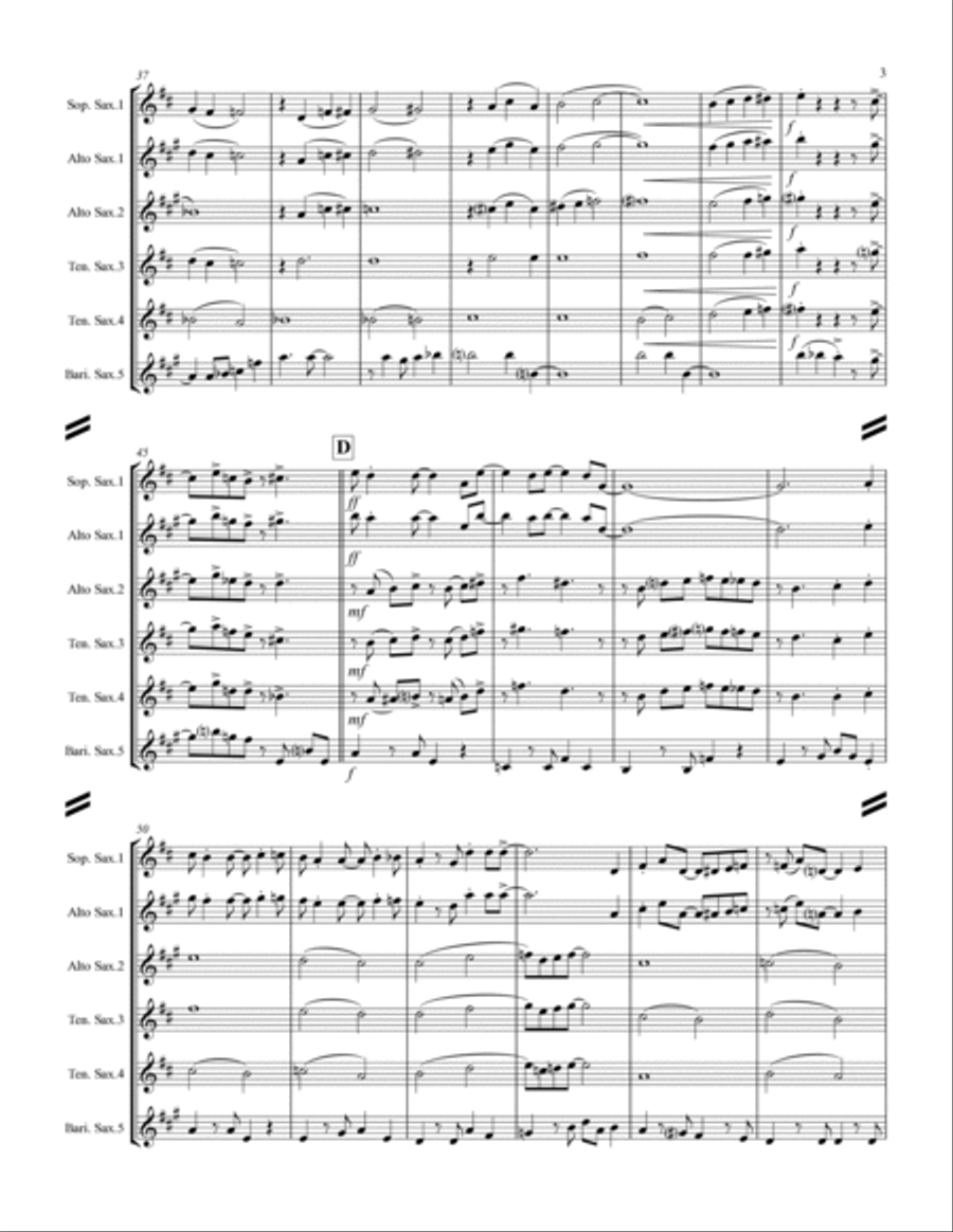 Come Fly With Me Come Fly With Me Saxophone Quintet scores gallery preview page 4