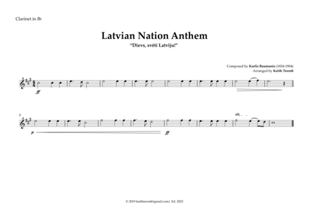 Latvian National Anthem for Symphony Orchestra image number null