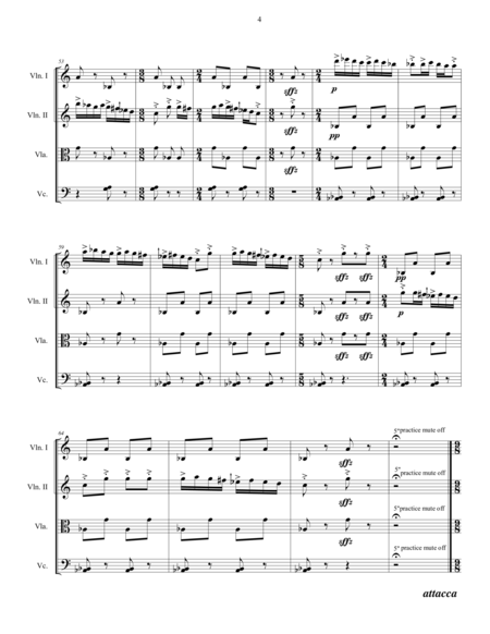 Miniatures Set No.4  for String Quartet (score) image number null