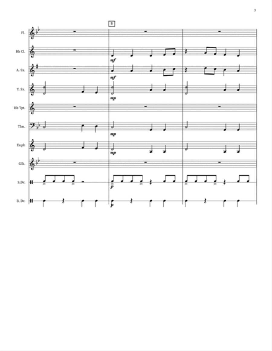 Where Dorian Ends Up Where Dorian Ends Up Concert Band scores gallery preview page 3