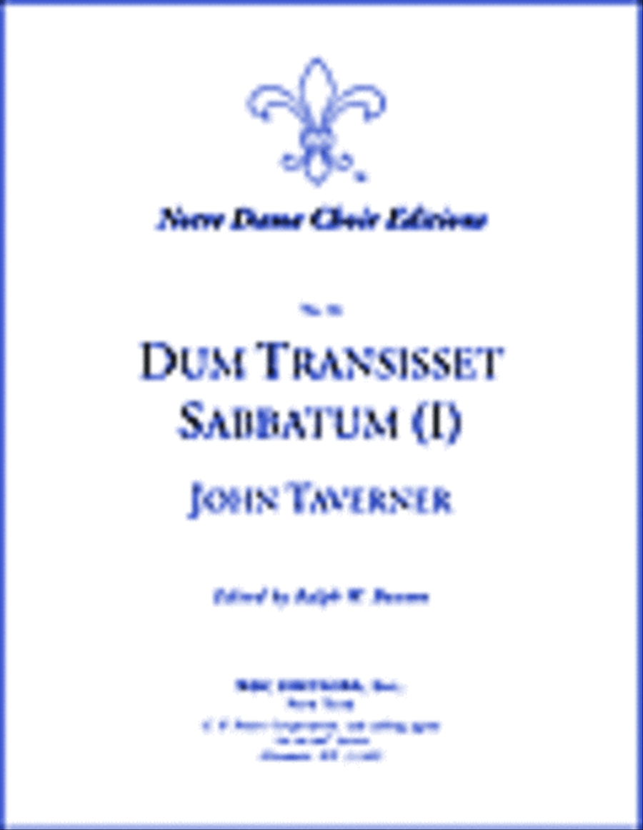 Dum transisset Sabbatum (I) for SATBB Choir SATBarB scores gallery preview page 1