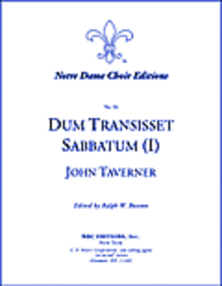 Book cover for Dum transisset Sabbatum (I) for SATBB Choir