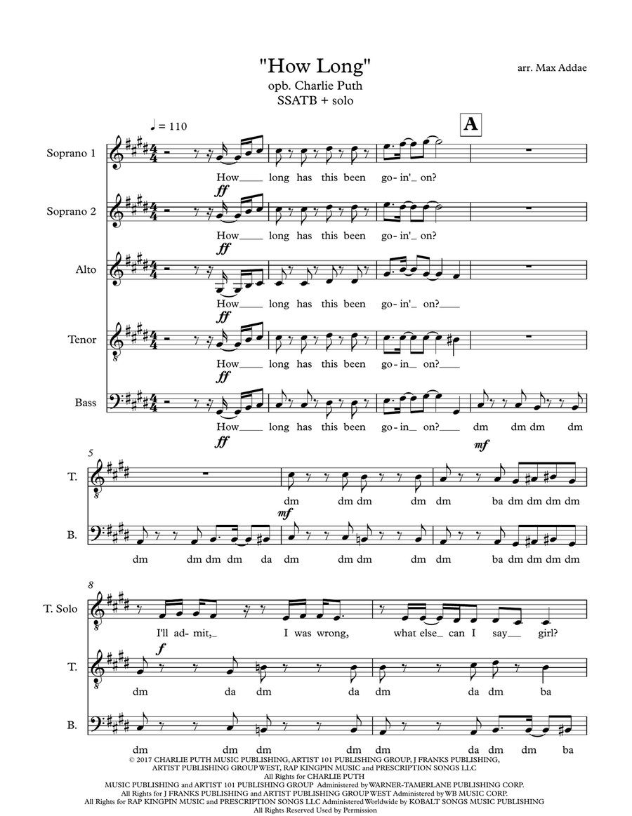 How Long Divisi scores gallery preview page 1