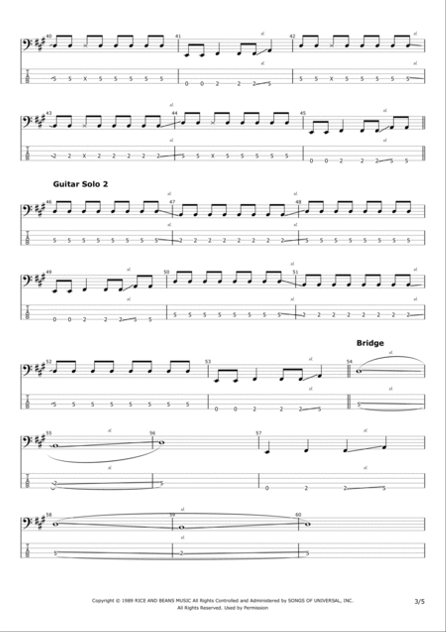 Monkey Gone To Heaven Bass Guitar scores gallery preview page 3